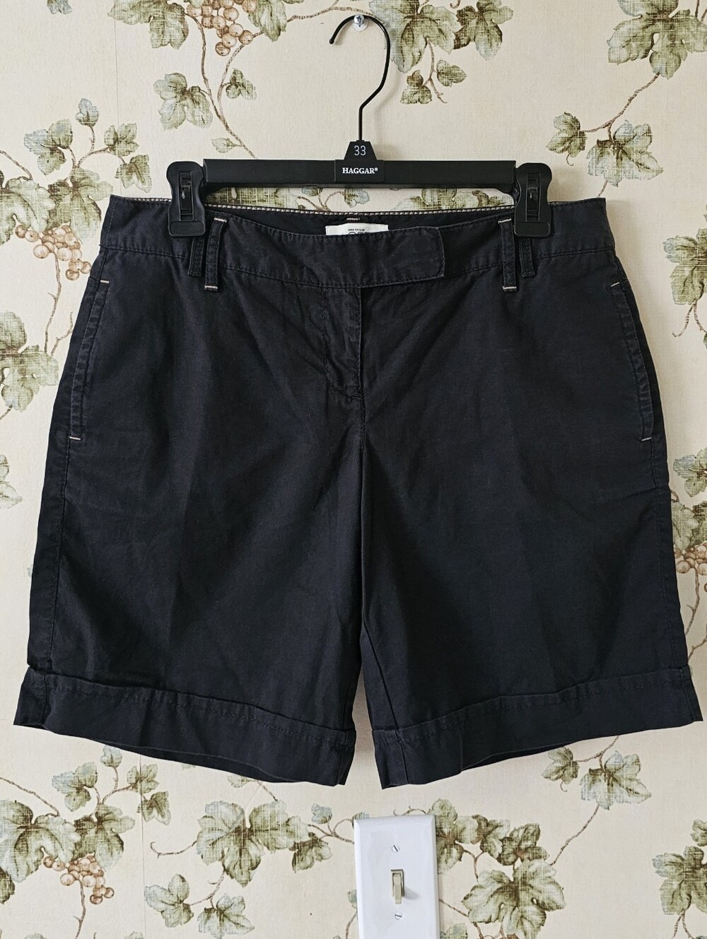 LOFT Marisa Fit Black Bermuda Chino Shorts